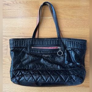 Coach Black Quilted Tote Bag
